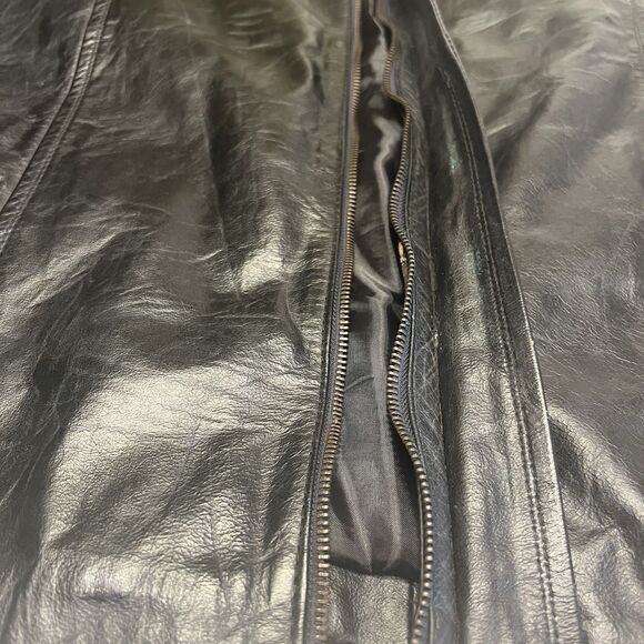 David Moore Leather Jacket Men’s 2XL Y2K Streetwear Black Fall Outerwear - Picture 9 of 16